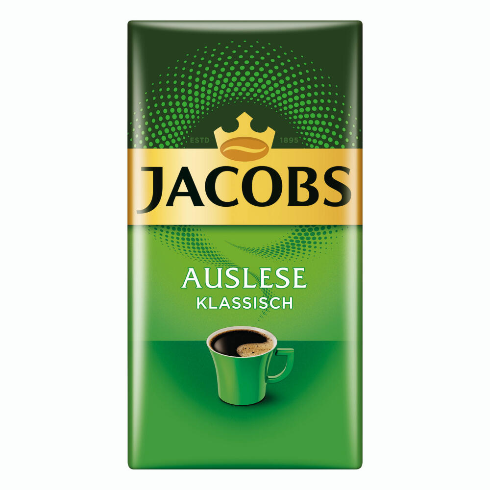 Jacobs Auslese Klassisch Gemahlen, gemahlener Röstkaffee, Filterkaffee, Kaffee, 12 x 500 g