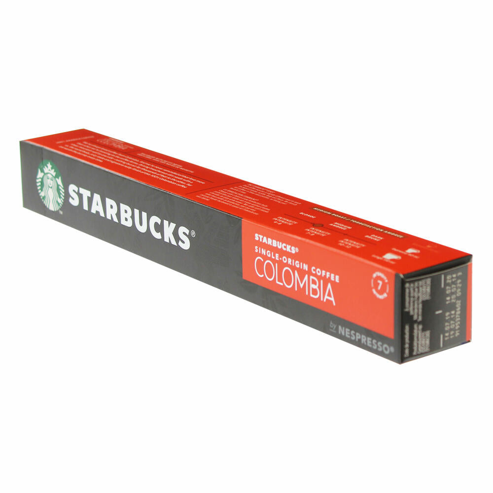 Starbucks Single Origin Colombia Coffee, Set of 2, Medium Roast, Roasted Coffee, Nespresso Compatible, Coffee Capsules, 20 Capsules