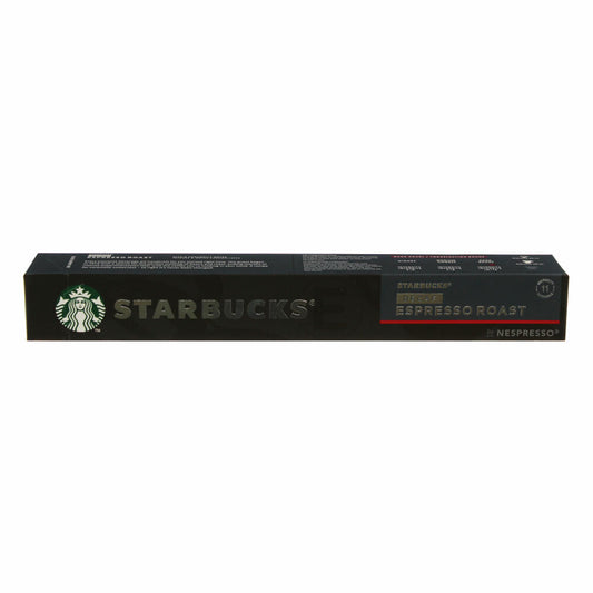 Starbucks Decaf Espresso Roast Kaffee, Dark Roast, Röstkaffee, Nespresso kompatibel, Entkoffeiniert, Kaffeekapseln, 10 Kapseln