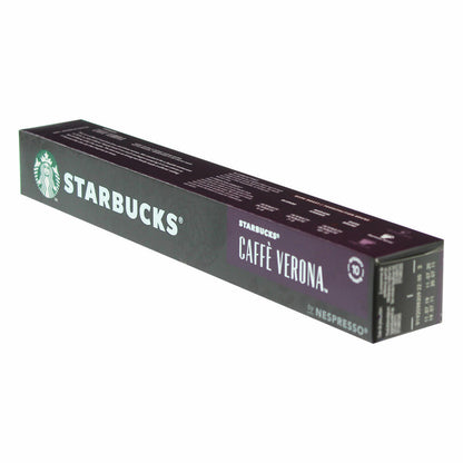 Starbucks Caffè Verona Coffee, Set of 12, Dark Roast, Roasted Coffee, Nespresso Compatible, Coffee Capsules, 120 Capsules