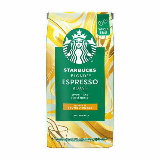 Starbucks Blonde Espresso Coffee, Blonde Roast, Roasted Coffee, Velvety and Sweet, Whole Beans, 200 g