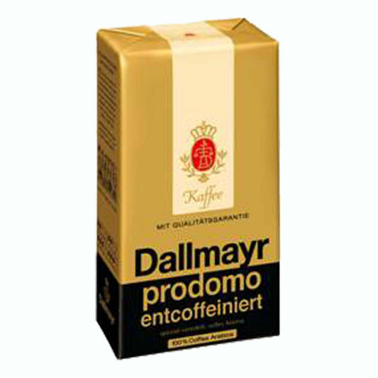 Dallmayr Prodomo Decaffeinated, Filter Coffee, Ground Coffee, Roasted Coffee, Decaffeinated, 250 g