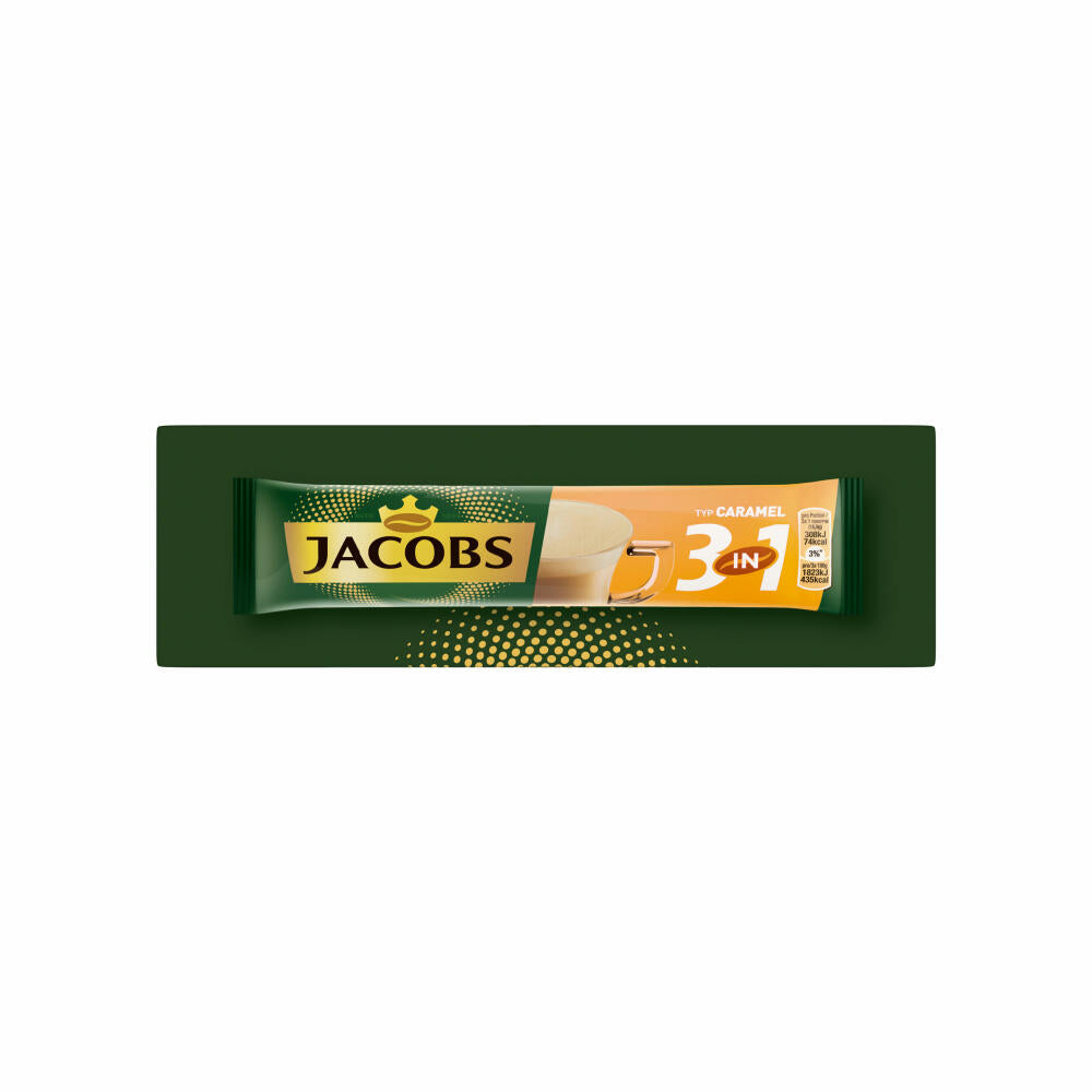 Jacobs 3in1 soluble coffee, type Caramel, set of 2, caramel coffee drink, instant coffee, 2 x 10 cup portions