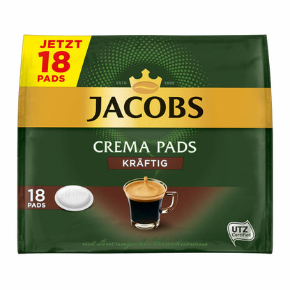 Jacobs Kaffeepads Crema Pads, Kräftig, Intensiver & Vollmundiger Geschmack, Kaffee, 54 Pads