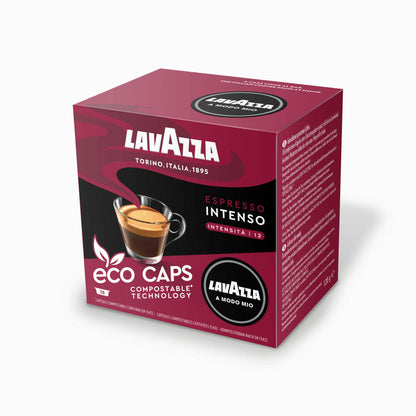 Lavazza A Modo Mio Eco Coffee Capsules Espresso Intenso, Coffee Capsule, Compostable, 5 x 16 Capsules