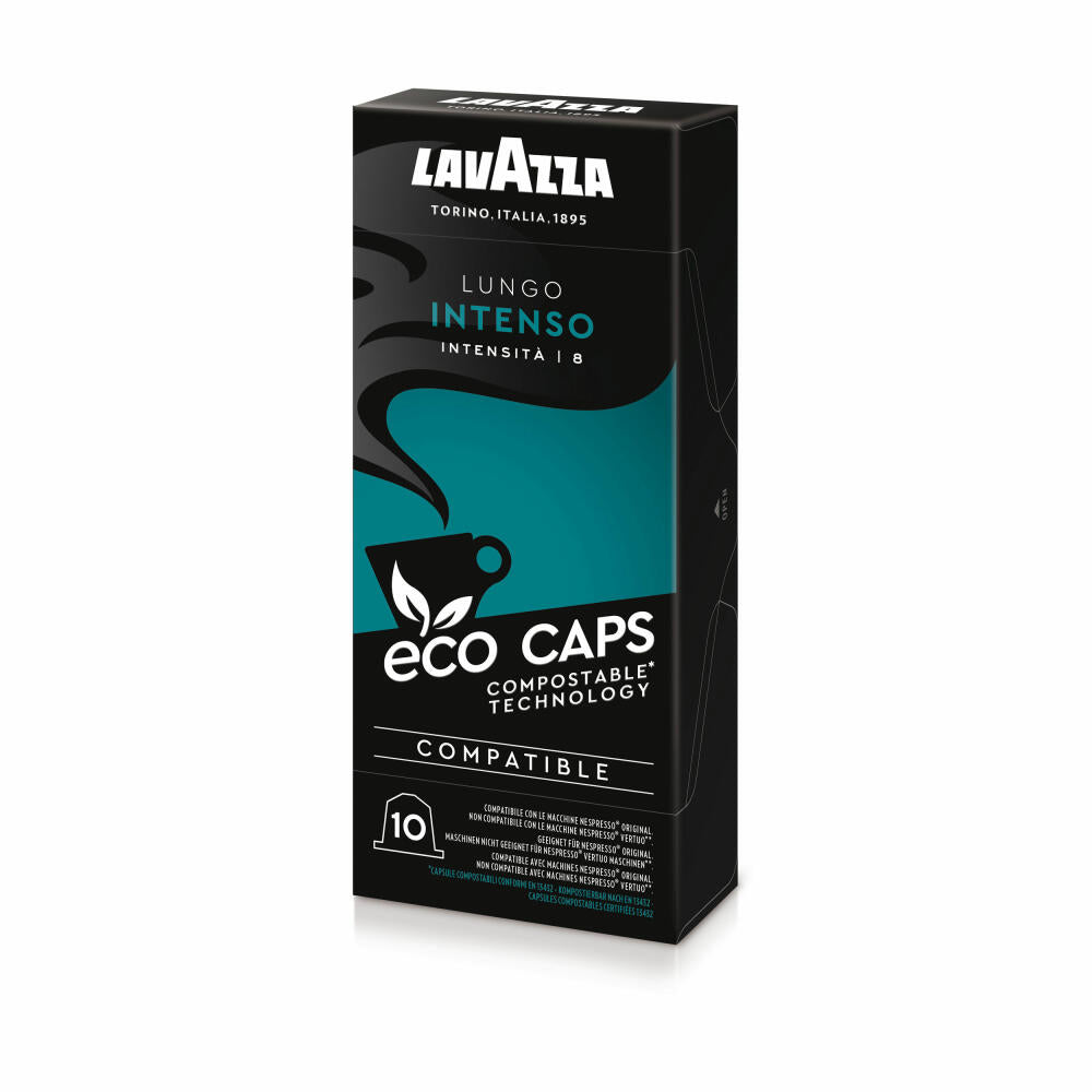 Lavazza Eco Kaffeekapseln Lungo Intenso, Nespresso kompatibel, Kaffee Kapsel, 3 x 10 Kapseln