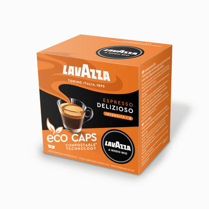 Lavazza A Modo Mio Eco Kaffeekapseln Espresso Delizioso, Kaffee Kapsel, Kompostierbar, 2 x 16 Kapseln