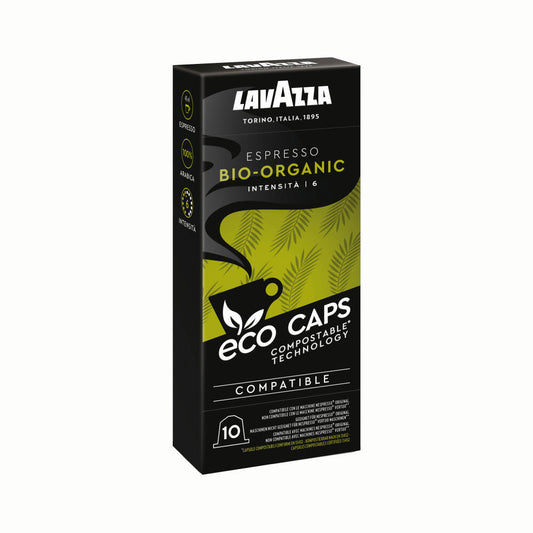 Lavazza Eco Kaffeekapseln Espresso Bio-Organic, Nespresso kompatibel, Kaffee Kapsel, 10 x 10 Kapseln