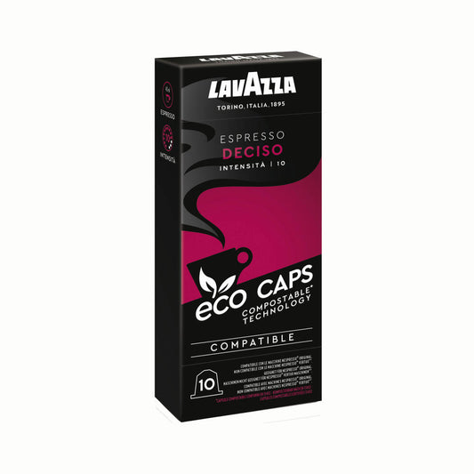 Lavazza Eco Coffee Capsules Espresso Deciso, Nespresso compatible, Coffee Capsule, 10 Capsules