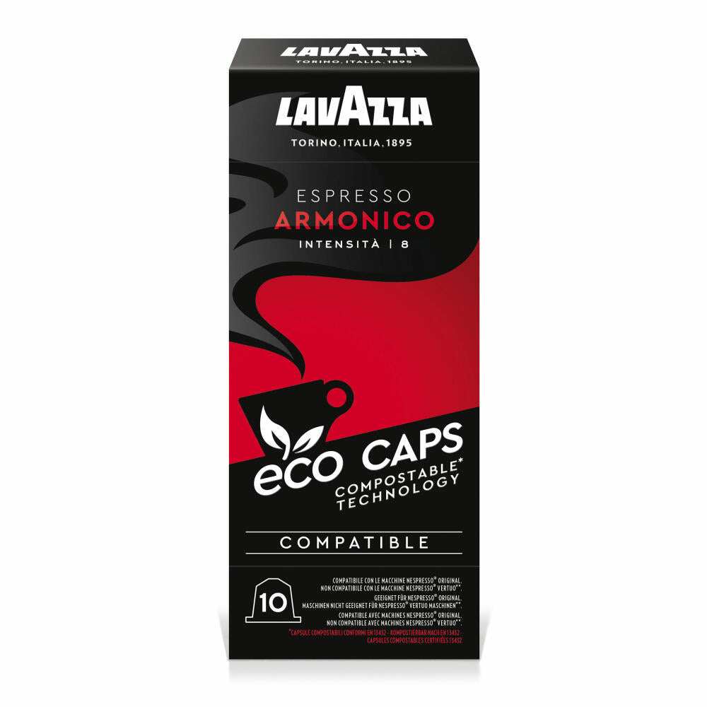 Lavazza Eco Kaffeekapseln Espresso Armonico, Nespresso kompatibel, Kaffee Kapsel, 5 x 10 Kapseln