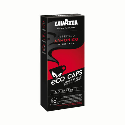 Lavazza Eco Coffee Capsules Espresso Armonico, Nespresso compatible, Coffee Capsule, 10 Capsules