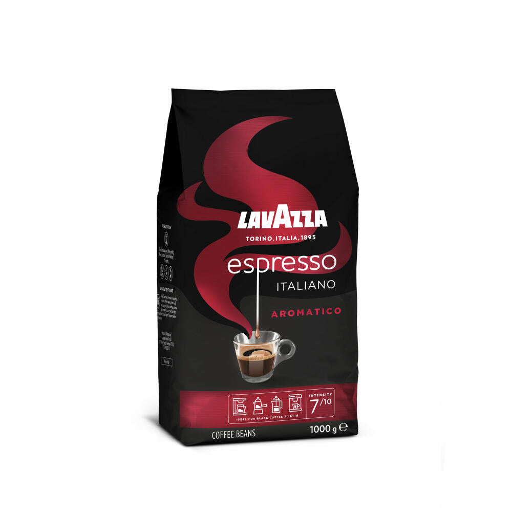 Lavazza Coffee Espresso Italiano Aromatico, whole beans, bean coffee, set, 2 x 1000 g