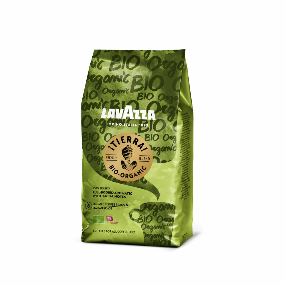 Lavazza Coffee Tierra Bio Organic, whole beans, bean coffee, set, 5 x 1000 g