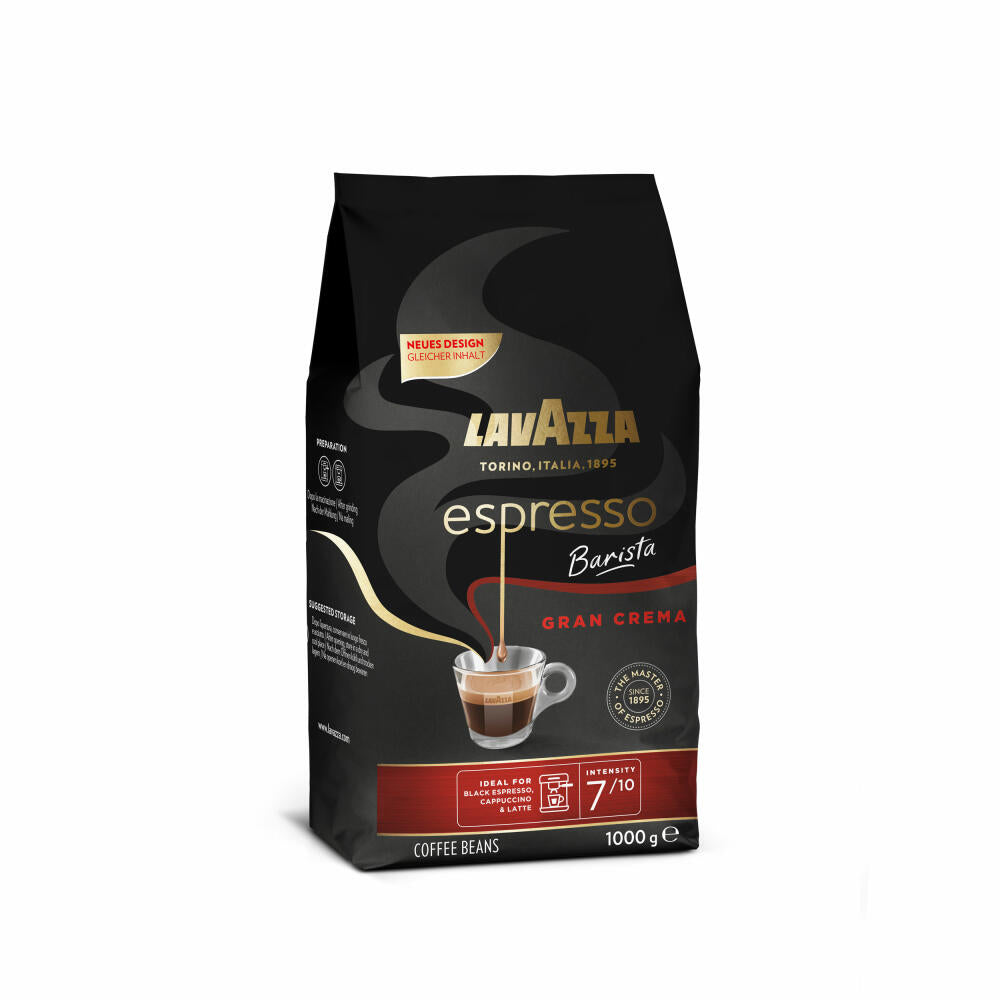 Lavazza Coffee Espresso Barista Gran Crema, whole beans, bean coffee, set, 2 x 1000 g