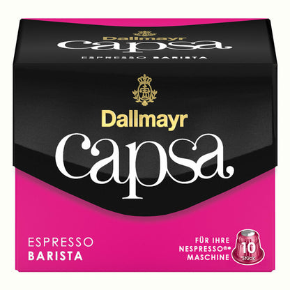 Dallmayr Capsa Espresso Barista, Nespresso Kompatibel Kapsel, Kaffeekapsel, Espressokapsel, Röstkaffee, Kaffee, 30 Kapseln