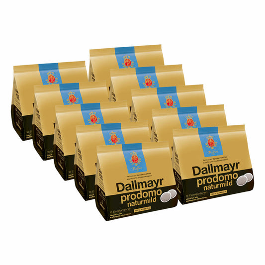 Dallmayr Prodomo Natur Mild coffee pads, for all pad machines, roasted coffee, mild, 160 pads, á 7 g