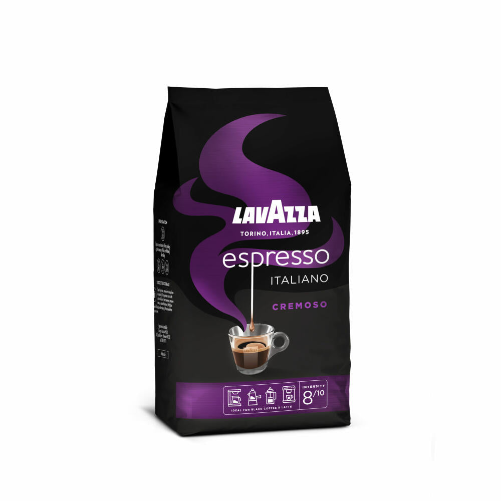 Lavazza Kaffee Espresso Italiano Cremoso, ganze Bohnen, Bohnenkaffee, Set, 10 x 1000 g