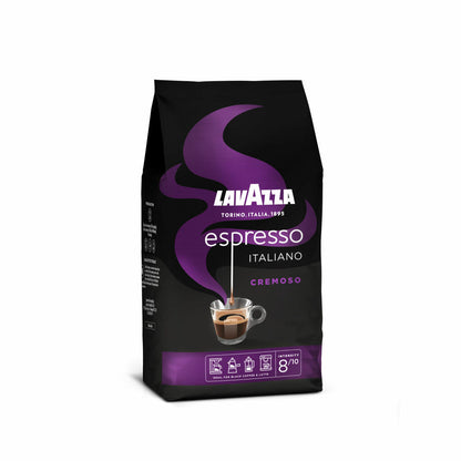 Lavazza Coffee Espresso Italiano Cremoso, whole beans, bean coffee, set, 10 x 1000 g