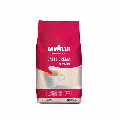 Lavazza Coffee Caffe Crema Classico, whole beans, bean coffee, set, 8 x 1000 g