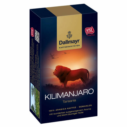 Dallmayr Kilimanjaro Tansania, Kaffee Raritäten, Gemahlener Röstkaffee, Blumige Note, 6 x 250 g