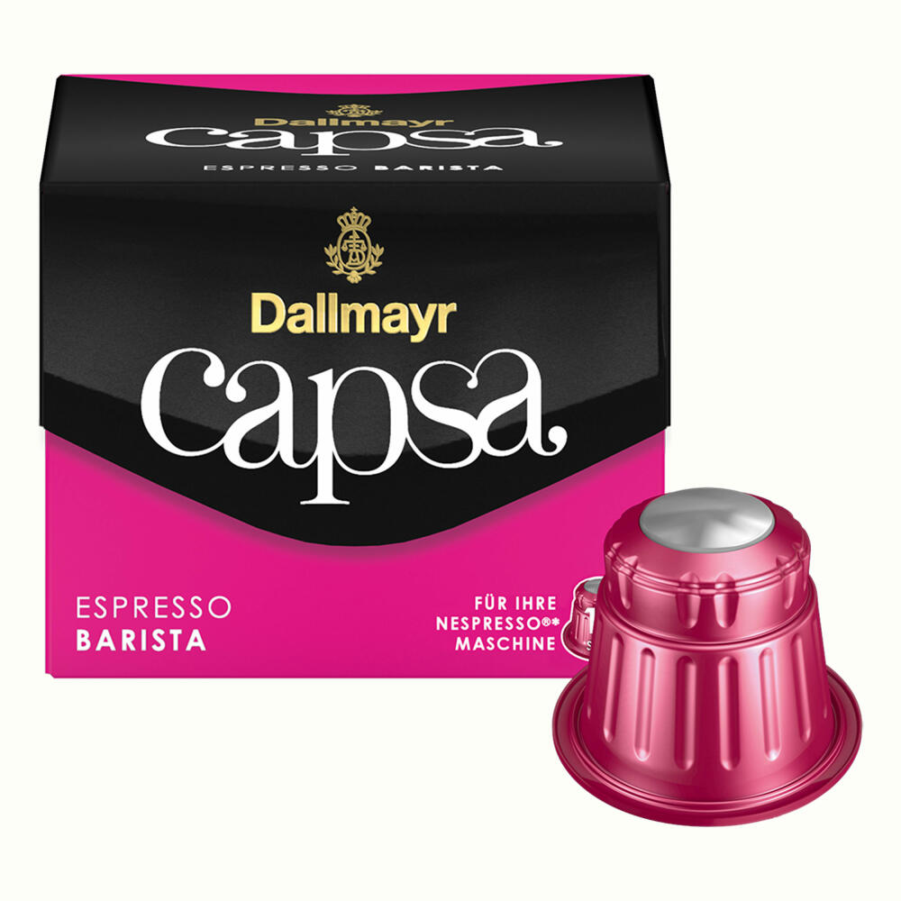 Dallmayr Capsa Espresso Barista, Nespresso Kompatibel Kapsel, Kaffeekapsel, Espressokapsel, Röstkaffee, Kaffee, 30 Kapseln