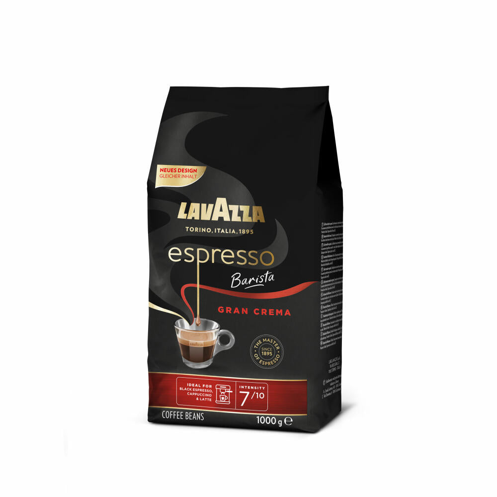 Lavazza Coffee Espresso Barista Gran Crema, whole beans, bean coffee, set, 5 x 1000 g