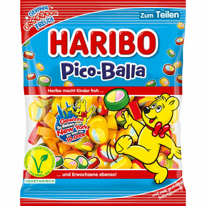 Haribo Pico-Balla, Fruchtgummi, Fruchtgummikonfekt, Konfekt, im Beutel, Tüte, 160 g