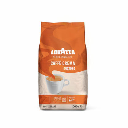 Lavazza Coffee Caffe Crema Gustoso, whole beans, bean coffee, set, 2 x 1000 g