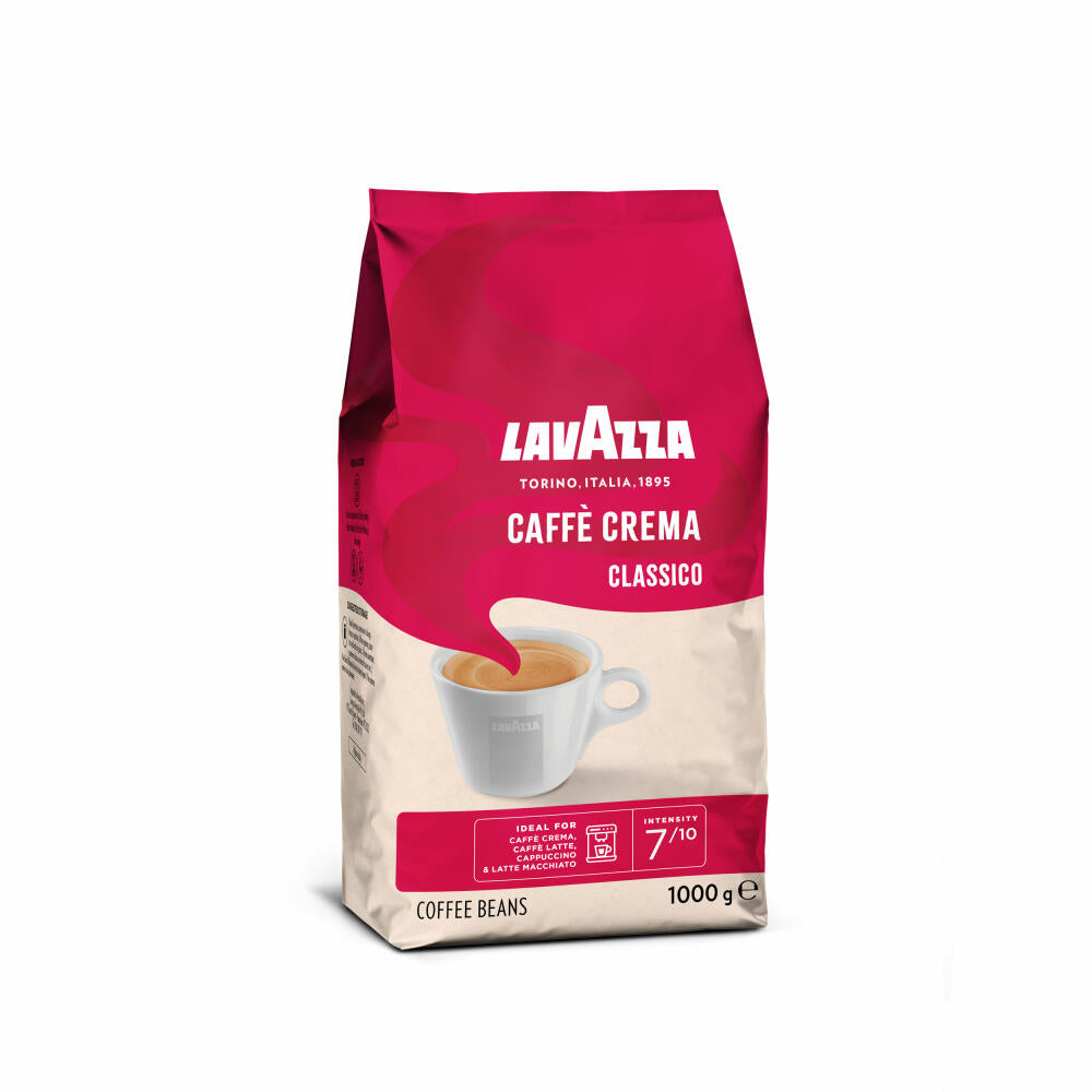 Lavazza Coffee Caffe Crema Classico, whole beans, bean coffee, set, 7 x 1000 g