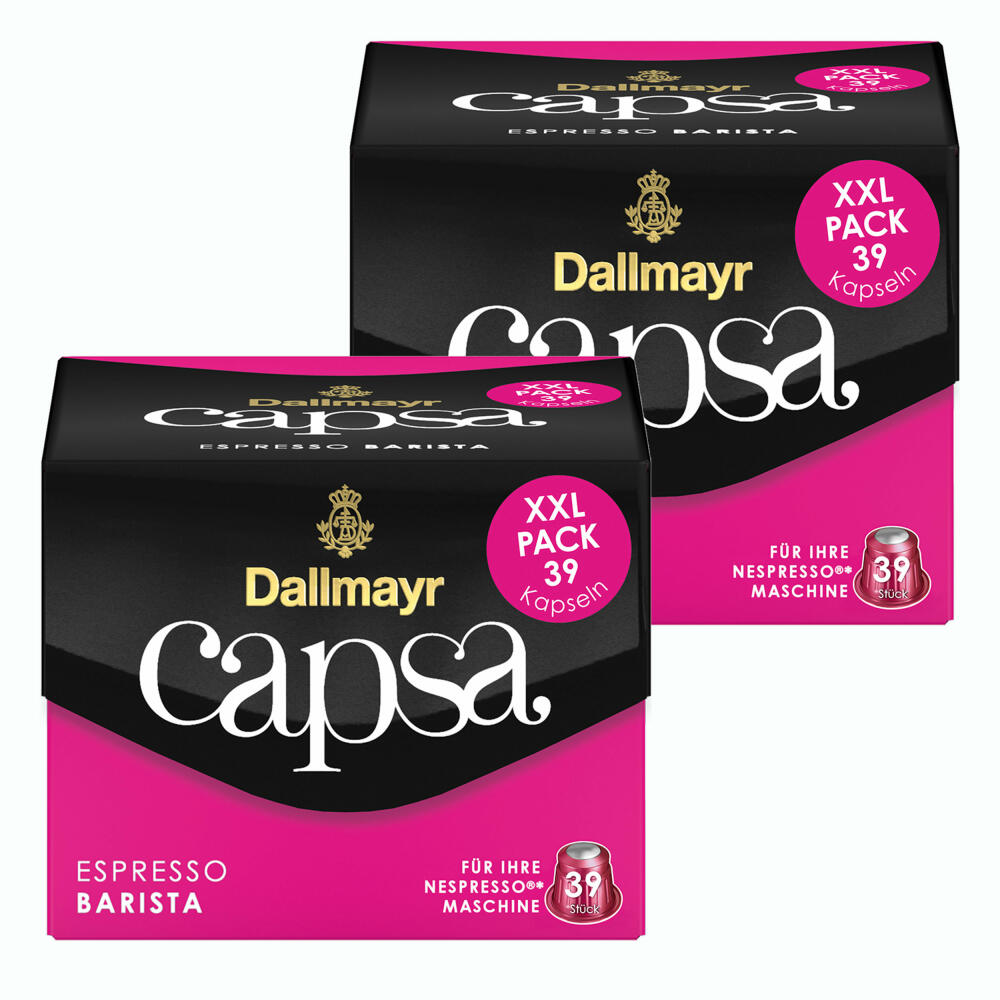 Dallmayr Capsa Espresso Barista XXL, Nespresso Compatible Capsule, Roasted Coffee, Coffee, 78 Capsules á 5.6 g