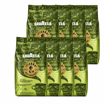 Lavazza Kaffee Tierra Bio Organic, ganze Bohnen, Bohnenkaffee, Set, 8 x 1000 g