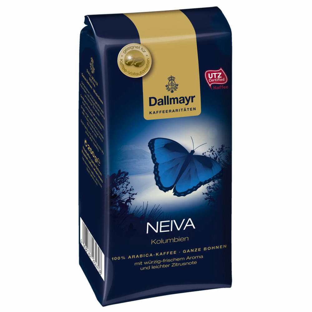 Dallmayr Neiva Kolumbien, Kaffee Raritäten, Bohnenkaffee, Röstkaffee, ganze Bohnen, Kaffeebohnen, 6 x 250 g