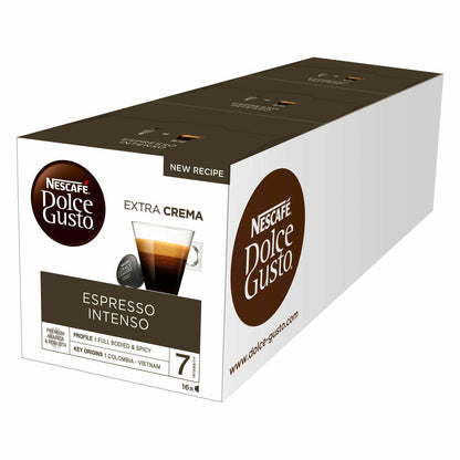 Nescafé Dolce Gusto Espresso Intenso,Stark, Kaffee, Kaffeekapsel, 3er Pack, 3 x 16 Kapseln