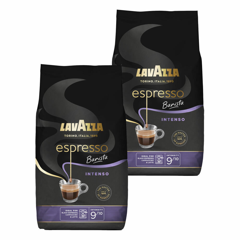 Lavazza Kaffee Espresso Barista Intenso, ganze Bohnen, Bohnenkaffee, Set, 2 x 1000 g