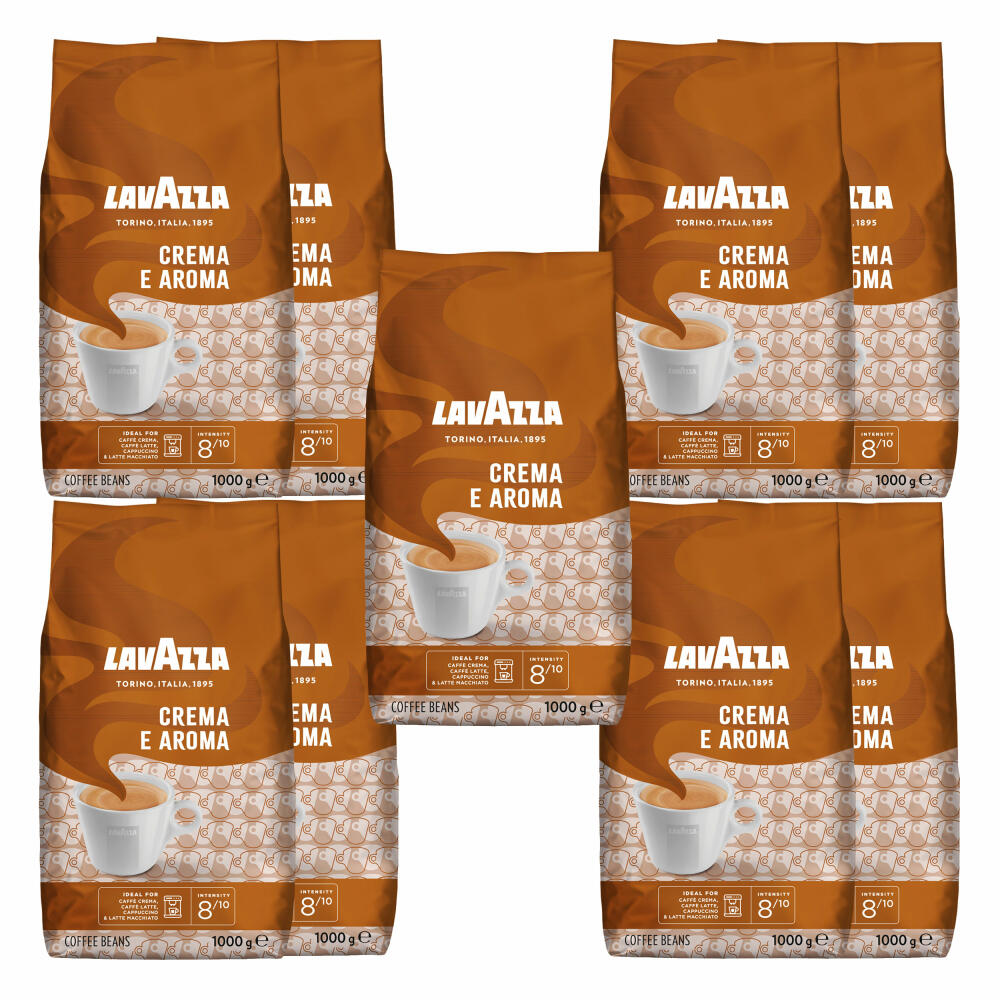 Lavazza Kaffee Crema E Aroma, ganze Bohnen, Bohnenkaffee, Set, 9 x 1000 g