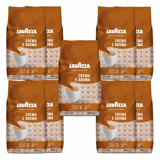 Lavazza Coffee Crema E Aroma, whole beans, bean coffee, set, 9 x 1000 g