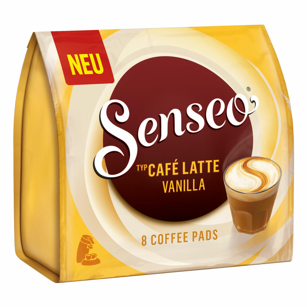 Senseo Kaffeepads Café Latte Vanilla, Vanille Milchkaffee, Milch Kaffee Pad, 24 Pads