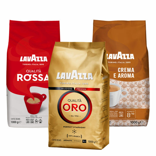 Lavazza, ganze Bohne, Big Tasting Set, Kaffee, Bohnenkaffee, 3 x 1000 gr