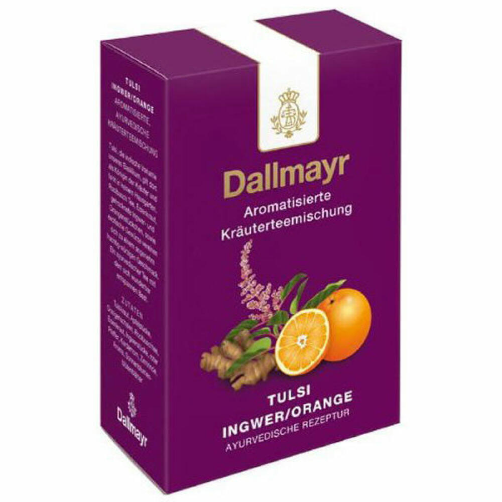 Dallmayr Ayurvedischer Tee - Tulsi, Entspannungstee, Rooibuschtee, Königin der Kräuter, Loser Tee, Fruchtig Würzig, 3 x 100 g