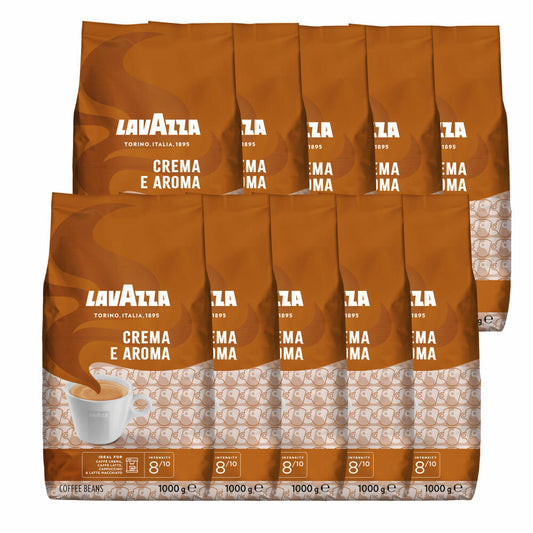 Lavazza Kaffee Crema E Aroma, ganze Bohnen, Bohnenkaffee, Set, 10 x 1000 g