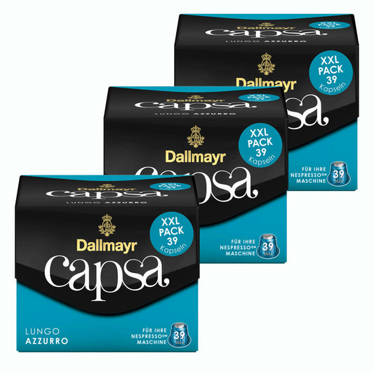 Dallmayr Capsa Lungo Azzurro XXL Nespresso Kompatibel Kapsel, Röstkaffee, Kaffee, 117 Kapseln á 5.6 g