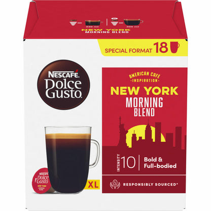 Nescafé Dolce Gusto New York Morning Blend XL, Röstkaffee, 18 Kaffeekapseln / Portionen