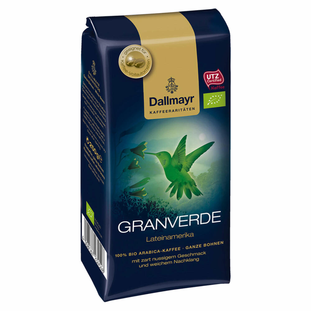 Dallmayr Granverde Lateinamerika, Kaffee Raritäten, Bohnenkaffee, Röstkaffee, ganze Bohnen, Kaffeebohnen, 250 g