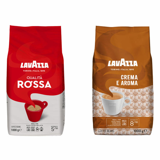 Lavazza Hamsterkauf Set, Notfall Vorrats Pack, ganze Kaffeebohnen, Kaffee Bohnen, 2000 g