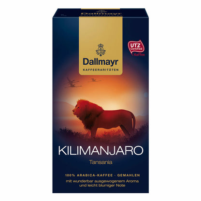 Dallmayr Kilimanjaro Tansania, Kaffee Raritäten, Gemahlener Röstkaffee, Blumige Note, 6 x 250 g