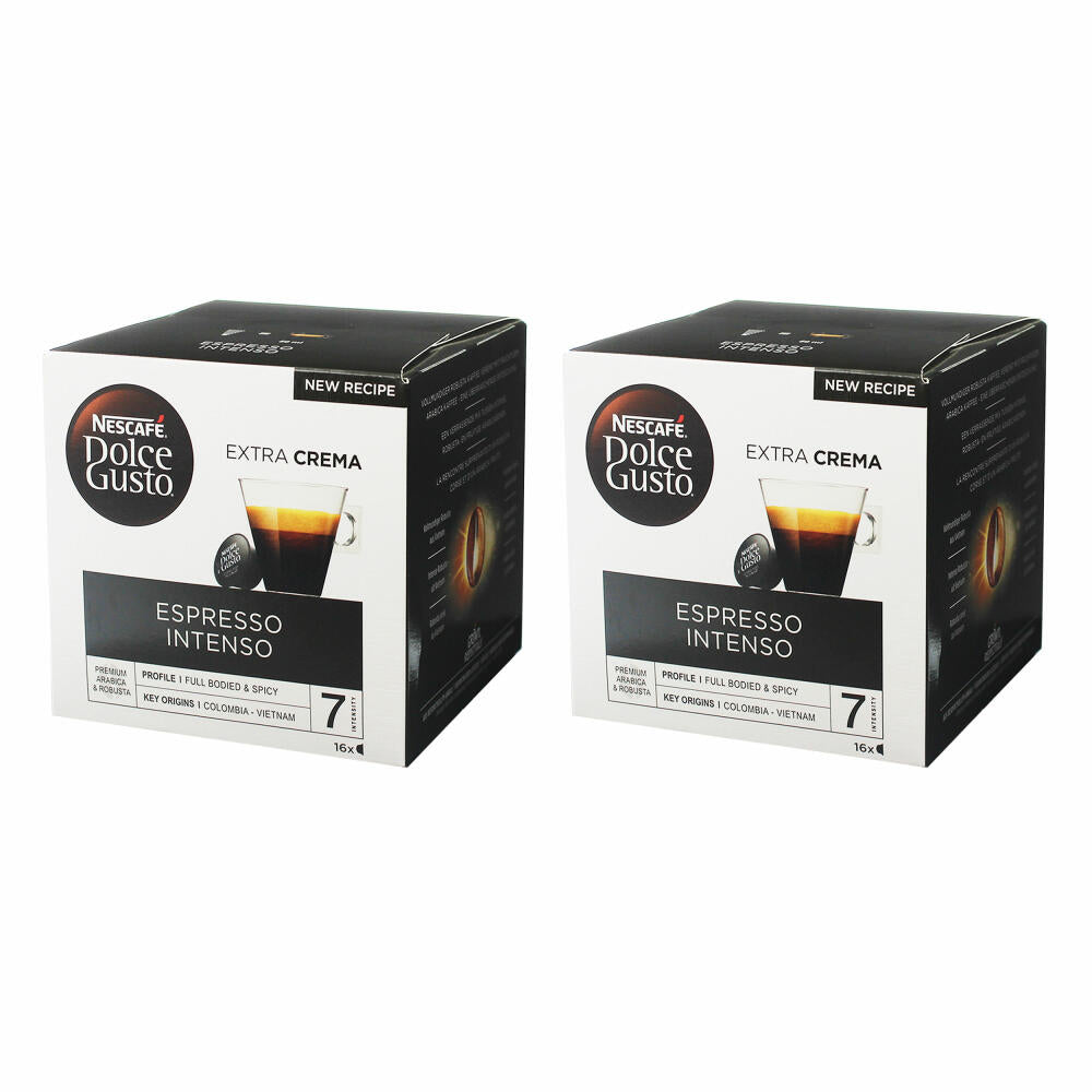 Nescafé Dolce Gusto Espresso Intenso, Stark, Kaffee, Kaffeekapsel, 2er Pack, 2 x 16 Kapseln