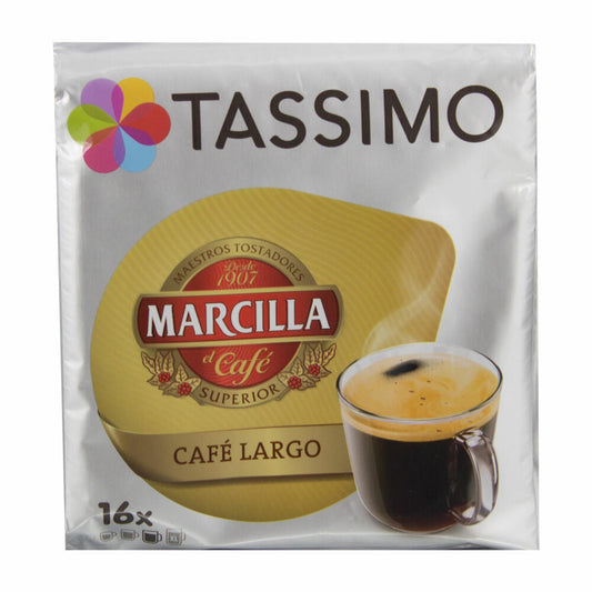 Tassimo Marcilla Café Largo, Coffee, Coffee Capsule, Ground Roasted Coffee, 80 T-Discs