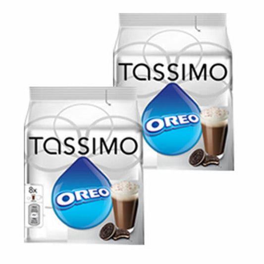 Tassimo Oreo Kakao, Heiße Schokolade, Trinkschokolade mit Keks Geschmack, 2er Pack, 32 T-Discs (16 Portionen)