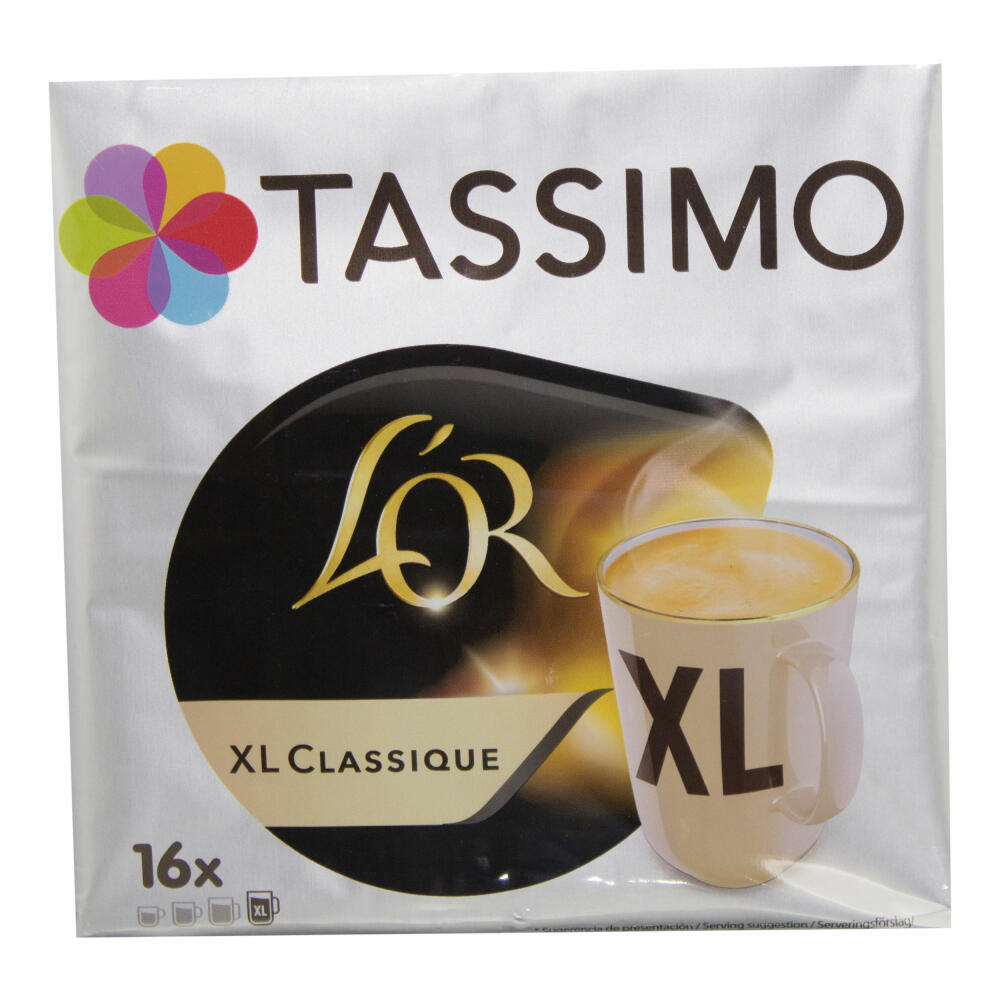 Tassimo L'Or XL Classique, pack of 3, coffee, coffee capsule, ground roast coffee, 48 T-Discs