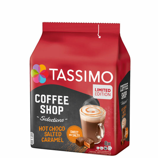 Tassimo Hot Choco Salted Caramel, Coffee Shop Selections, cocoa drink with caramel flavor, 8 T-Discs / servings